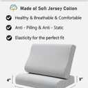 Replacement Pillow Case for Memory Foam Neck Pillow,Zippered Pillow Cover,Soft Cotton Pillow Protector for Cervical Pillow,Latex Pillow, 20x12 Inch