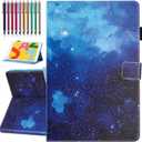 Case for iPad 9th/8th/7th Generation 10.2 inch (2021/2020/2019 Release) Auto Wake/Sleep, Premium PU Leather Folding Stand Cover with Pen Holder & Multiple Viewing Angles - Starry Sky