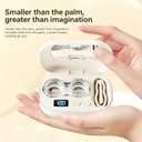 Portable Ultrasonic Contact Lens Cleaner, Rechargeable 360 High-Frequency Vibration Cleaning Case, 3 Modes with USB Powered, Soft & Hard Lens Cleaner for Travel, Gym, Office & Daily Use