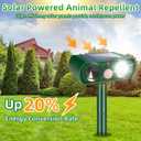 4 Pack Solar Ultrasonic Animal Repeller Outdoor Waterproof Cat Dog Racoon Rodent Squirrel Rabbit Deterrent Repellent