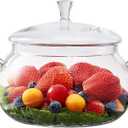 2.5 Quart Glass Saucepan Simmer Pot With Lid, Glass Cookware Glass Pot, Microwave, Stove and Dishwasher Safe Borosilicate Glass pitcher