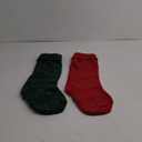 2 Pcs 21 Inch Personalized Christmas Stockings Large Velvet Knitted Jumbo Hanging Stocking with Wooden Name Tag Family Decoration for Xmas Tree Mantels Fireplace Party Supplies(Red, Green)