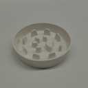Slow Feeder Dog Bowls, Ceramic Fun Slow Eater Bowl for Small Medium Breed (White)