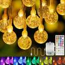 OMIKA 33FT Battery Operated String Lights, 24 Colors +Warm White 60 LEDs Battery Operated Christmas Lights, Indoor Outdoor USB Powered Fairy String Lights for Xmas Bedroom Garden Patio Balcony Decor