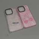 2 Pack Cute Coquette Bow Phone Case for iPhone 17 Pro 6.3", Clear Aesthetic Pink Cherry Ribbon Checkered Pattern Print Design Women Girls Case Soft Slim Shockproof TPU Protective Funda Cover