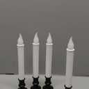 Window Candles with Dusk to Dawn Light Sensor, Battery Operated Candlesticks Long-Lasting 20+ Days, Flameless Taper Candles Flickering with Black Holders for Christmas Windows (4 Pack, 9 inch)