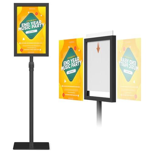 Relx Standing Sign Holder 11 x 17, Adjustable Pedestal Sign Stand, Double-sided Floor Signage Stands for Outdoor Indoor Poster Display