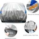 GUNHYI Coupe Car Cover Waterproof All Weather for Automobiles, Outdoor Full Car Cover Snowproof Windproof, Universal Fit Audi TT, BMW Z4 etc. (Fit Sedan Length up to 174 inch, Silver)