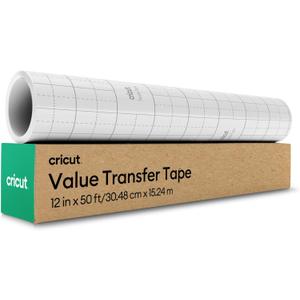Cricut Value Transfer Tape (12in x 50ft Roll) - Easy Transfers for Vinyl Projects - Compatible with Maker & Explore Machines