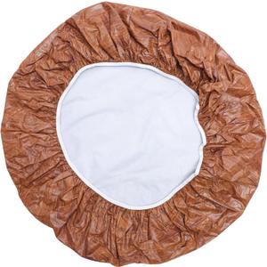 Elastic Table Cover Wood Grain Pattern Taupe Tablecloth Decorative Dining and Wrinkle-Resistant