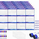  32" x 48" 2026 Wall Calendar Dry Erase - Large Starry Sky Calendar Wet & Dry Erasable Laminated 12 Month Annual Yearly Planner, Reversible, Horizontal/Vertical (2026 Wall Calendar)