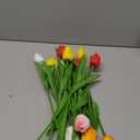 SITUMEIZI Fake Flowers Tulips Artificial Silk Flower 15pcs Real Touch 14" for Spring Easter Home Kitchen Wedding Bouquet Bulk Mother's Gift Day Decorations(Assorted Colors,5)