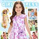 Saeaby Baby Girl Clothes Summer Dress Toddler Lemon Dresses Ruffled Sundress for Girls Cute Casual Outfit 12-18 Month Girl Clothes 1 Year Old Birthday Gift