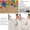 Tropical Hawaiian Photography Backdrop 10x8FT Hawaii 3D Paper Flowers Palm Leaves Aloha Luau Background Hawaiian Beach Party Decorations Supplies Photo Props