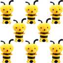 8 Pack 8 Inch Bee Stuffed Animal Toys Cute Bumble Bee Plush Lifelike Soft Stuffed Honeybee Animal for Baby Shower Animal Theme Christmas Easter Birthday Party Favors Gifts