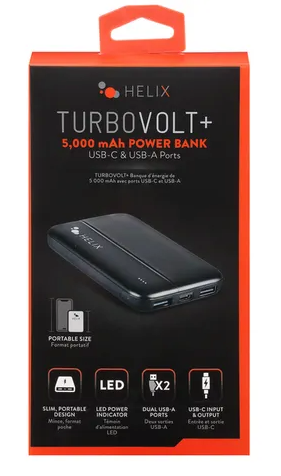 Helix Power Bank, 5000 mAh, Portable Size