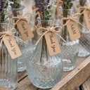 16 Pack Glass Bud Vases for Centerpieces - Bulk Small Flower Vases Set of 16, Mini Vintage Vases, 4 Styles for Party, Wedding Decorations, Baby Shower, Home Table Flower Dcor (Clear)