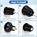 Tub Shower Trim Kit, Shower Knob and Bath Tub Spout, Compatible with Price/Pfister Verve Tub Faucet Handle, for Use with 1/2 in, 3/4 in IPS Connection, With Four in One Tub Spout Adapter (Matte Black)