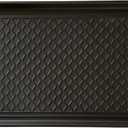 All-Weather Indoor/Outdoor Mat for Boots - Weather-Resistant Hard Plastic Shoe and Boot Tray with Raised Edge by Stalwart (Black, MEDIUM)