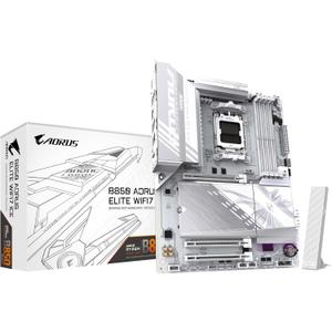 GIGABYTE B850 AORUS Elite WIFI7 Ice Motherboard - AMD Ryzen 9000 Series Processors, 12+2+1 Phase Digital VRM, up to 5200MHz DDR5 (OC), 1xPCIe 5.0 + 2xPCIe 4.0 M.2, LAN 2.5, WiFi 7, USB 3.2 Gen 2x2