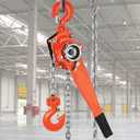 MYOYAY Lever Chain Hoist Come Along 3/4 TON 1650 LBS Capacity Heavy Duty Ratchet Chain Hoist Chain Come Along 20 feet Ratchet Puller with 2 Hooks for Lifting Goods & Dragging Loads Garage Factory Dock
