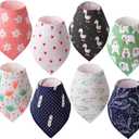 Mr. Pen- 8 Pack Baby Bibs - Drool, Bandana Bibs for Toddler Boys & Girls