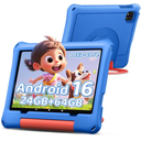 10 inch Kids Tablet, Android 16 Tablet for Kid, Octa-Core Processor, 24GB RAM, 64GB ROM 1TF Card Expandable for Toddler Children,Tablets with Case, Parental Control, 6000mAh, WiFi, BT5.0, Dual Camera