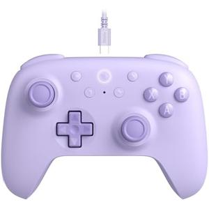 8Bitdo Ultimate 2C Wired Controller for Windows PC and Android, with 1000Hz Polling Rate, Hall Effect Joysticks and Hall Triggers, and Remappable L4/R4 Bumpers (Purple)