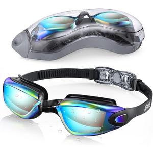Aegend Swim Goggles, Swimming Goggles No Leaking Full Protection Adult Men Women Youth (Aqua)