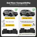 Car Rubber Floor Mats for Kia Sportage 2023 2024 2025 2026 (Include Hybrid) - Custom Fit All Weather Anti-Slip Automotive Floor Liners Car Mats Sportage Gasoline Accessories, Black