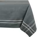 DII French Stripe Tabletop Collection Farmhouse Style Dining Table Linen Tablecloth, 60x120, Gray Chambray