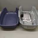 Amazon Basics 2-Door Top-Load Hard-Sided Pet Travel Carrier for Cats and Small Dogs, 19" L x 12.6" W x 10" H, Gray & Blue