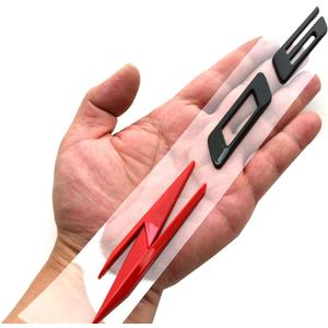 1Pc Z06 Emblems 3D Badge Nameplate Letter Compatible with 2023-2024 C8 85623536 OEM Size (Black Red)