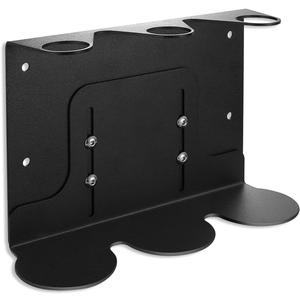 Wall Mount Soap Dispenser Holder with Adjustable Tray, 304 Stainless Steel Rustproof Shower Dispenser Holder for Refillable Bottles (Triple) (Black(triple))