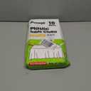Pureegg Plastic Table Cloth Disposable 10 Pack, 54 x 108 Inch Table Cloths, Party, Picnic, Wedding, Decorative Tablecloths, Rectangle, White Plastic Cover, Leakproof & Sturdy, White