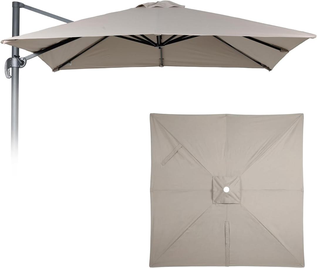COWVIE Umbrella Canopy Replacement for 8 Ribs Patio Umbrella, Outdoor Table Parasol Replacement for Yard, Canopy Only