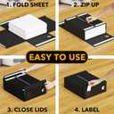 SpaceAid 5 Pack Bed Sheet Organizers and Storage, Foldable Sheet Organizer for Linen Closet, Sheets Set Folder Keeper with Window XL (Queen & King Size) Organizing Bedding Container, Black