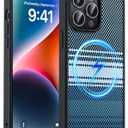 Magnetic for iPhone 14 Pro Max Case, Anti-Scratch Carbon Fiber Texture - Compatible with MagSafe - Hard Particle Back - Slim Shockproof Anti-Fingerprint Phone Cover 6.7", Camouflage Blue