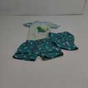 VISGOGO Toddler Baby Boy Flamingo Short Sleeve Button Down Shirt & Casual Shorts Set Summer Outfits 18-24M