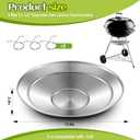 MorningRo 1 Pcs 13-1/2" Diameter Ash Catcher Pan Ash Pan for Charcoal Grill Compatible with Weber for Grill Replacement Parts