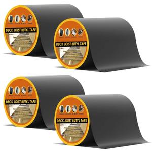 Joist Tape 6'' x 50', 4 Pack for Decking - Waterproof & Weatherproof Deck Tape for Joists and Beams Building