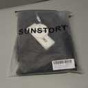 SUNSTORY Black Satin Maxi Dress: 2026 Women’s Backless Sleeveless Bodycon Formal Gown, High Slit Tie Back Dresse (L)