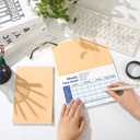 Lincia 10 Pcs Time Sheets for Employees Weekly Format 8.5 x 5.5 Inch Daily Time Cards Log Book for Employee Office Business Schedule Planner Work Record Supplies, 100 Sheets Per Pad