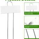20 PCS Metal Plant Labels for Outdoor Garden Weatherproof, Reusable Metal Plant Markers, for Plants Herb Seedlings Flowers (White)