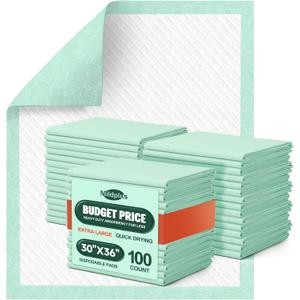 MILDPLUS 30" x 36" Disposable Bed Pads (100 Count), Super Thicker Underpads