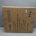 LZRS 6-Panel Extra Wide Wooden Freestanding Dog Gate: Foldable Solid Wood and Steel Wire Chew Resistant Safety Barrier for Doorways, Stairs, and Open Long Spaces Indoor Use, Cherry