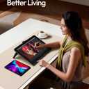 YSAGi Leather Desk Protector, Office Mat, Large Mouse Mat, Non-Slip PU Leather Blotter, Laptop Pad, Waterproof Writing Pad for Office and Home (Eggshell, 47.2" x 23.6")