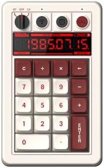 8Bitdo 18 Keys Retro Mechanical Numpad, Supports PC Numpad & Standard Calculator Mode, Hot-swappable, PC Calculator Shortcut Button, Bluetooth/2.4G/Wired Numpad for Windows and Android - Fami Edition