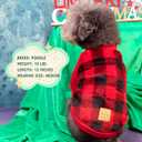 cyeollo Dog Christmas Sweater Warm Dog Winter Coats Buffalo Plaid New Year Puppy Doggie Sweatshirt Flannel Cold Weather Coats Pet Clothes for Small Dogs Size S (Red)