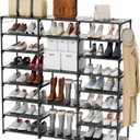 VIZUN 8 Tier Large Shoe Rack Organizer, 45-50 Pair Shoes Boots Storage, Metal Shoe Shelf Closet, Sturdy Heavy Duty Shoe Tower for Entryway Garage Living Room